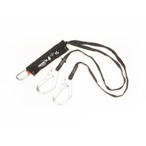 Welders Shock Absorbing Lanyard - Twin Leg, Web, Scaffold Hooks, HOT WORKS