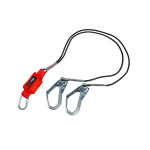 Shock Absorbing Lanyard 140 kg capacity - Twin Leg, Rope, Scaffold Hook