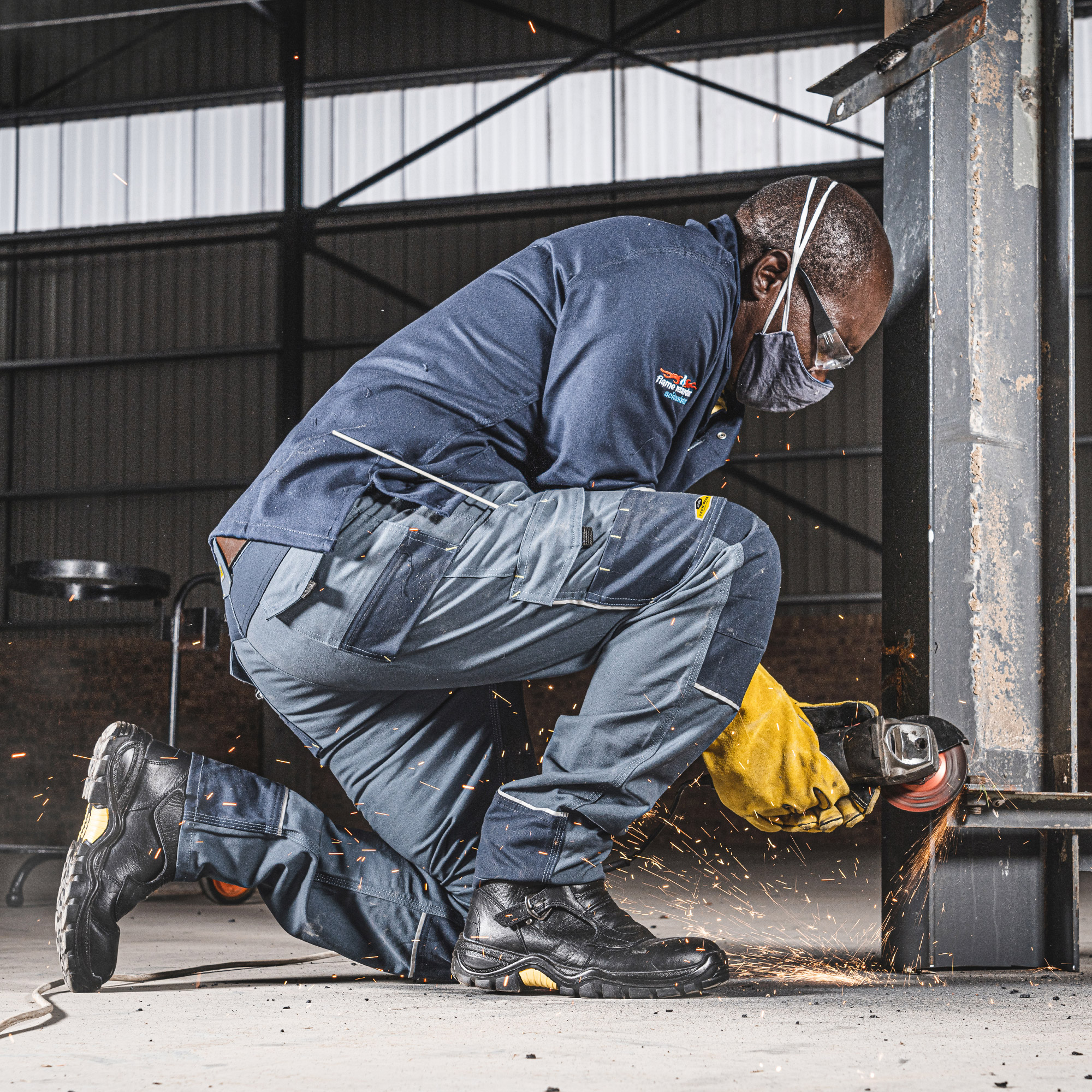 REBEL Tech Gear acid flame trousers